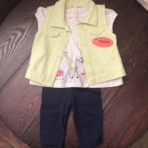 3 piece girls set with vest!